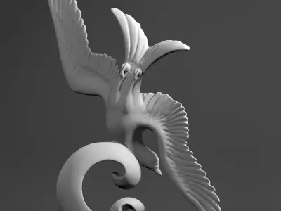 Bird sculpture 3D model