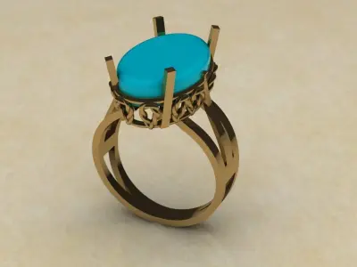 gold ring 3D model purchase