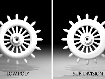 Ship Wheel 9 3D model