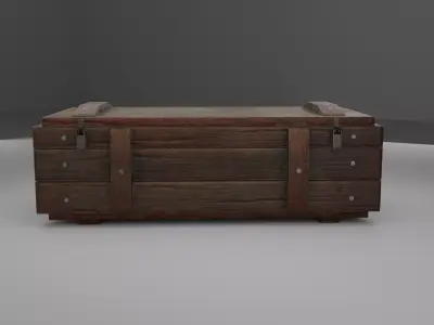 Wooden Crate Free low-poly 3D model 7