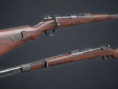 PBR Mauser Karabiner 98k Low-poly 3D model