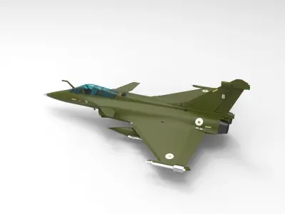 Rafale Multirole Fighter Jet 3D model by Hafcoy