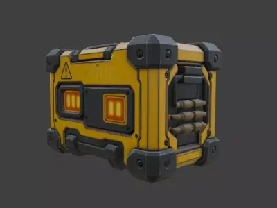 Ammo Crate Low-poly 3D model