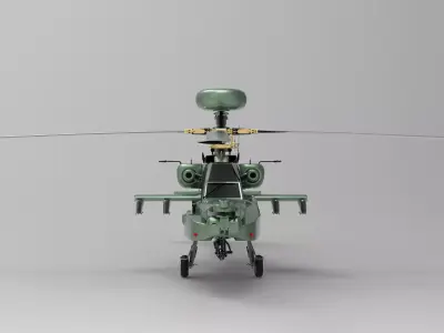 BOEING AH-64 APACHE  Low-poly 3D model purchase