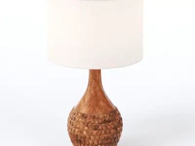 Asher Table Lamp Set with USB 3D model
