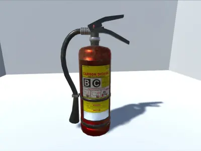 Fire extinguisher Low-poly 3D model 4
