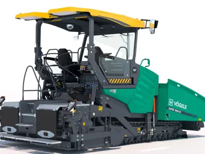 Asphalt Paver Vogele Super 1800 5i PBR 3D model
