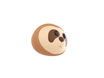 Prop155 Sloth Head 3D model