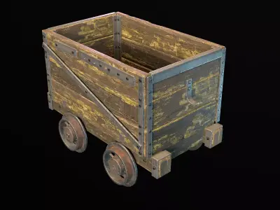 Minecart  Low-poly 3D model