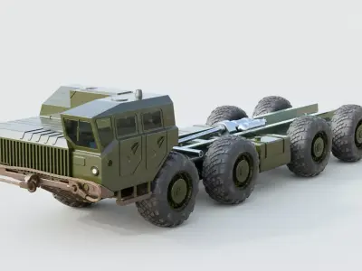 MAZ-543M-1 Military Truck Chassis 3D Model 3D print model