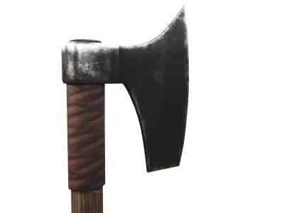 Ax Medieval Low-poly 3D model 5