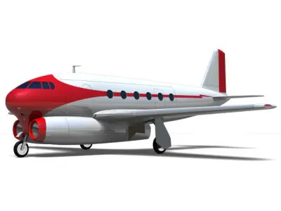 Fokker F26 3D model