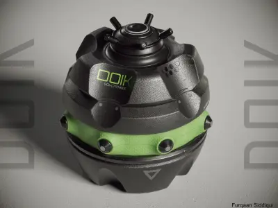 Sci-fi Bio Grenade Doik PBR Low-poly 3D model