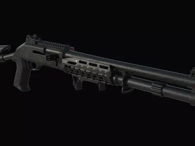 Benelli M4 Shotgun Low-poly 3D model purchase