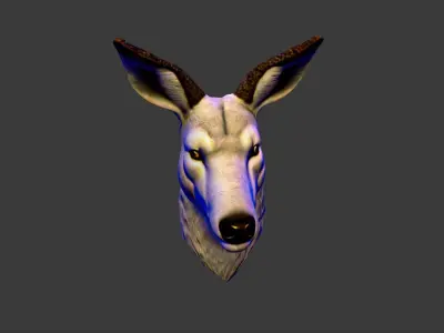Animal Head Low-poly 3D model 13
