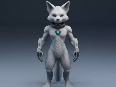 Rabbit Sci-fi Low-poly 3D model