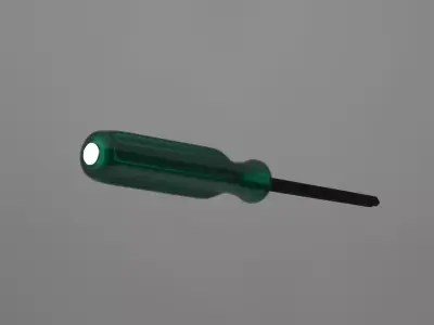  low polygon Screwdriver 3D Model Low-poly 3D model