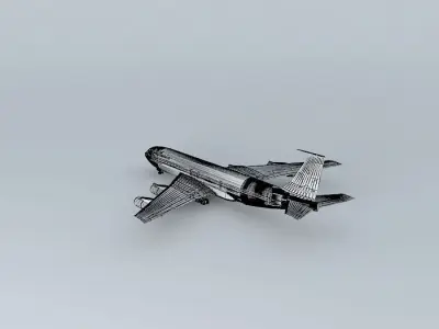 AirAmerica Boeing 707 320B Adv Free 3D model