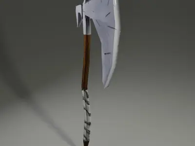 Low Poly War Axe Low-poly 3D model