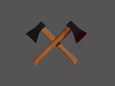 Bloody axe Free low-poly 3D model purchase