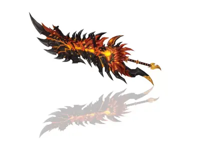 Infernal Greatsword Low-poly 3D model