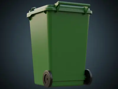 Wheeled Bin 1A Low-poly 3D model