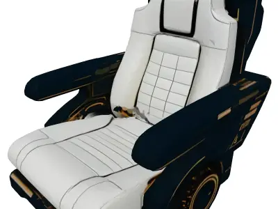 Futuristic SciFi Spaceship Chair Low-poly 3D model