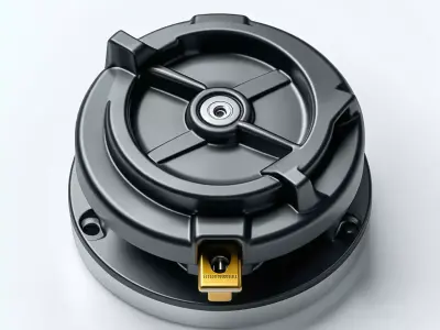 Secure Industrial Hatch with Lock Low-poly 3D model