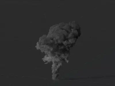 Smoke Explosion Animation 3D model
