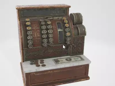 Vintage Cash Register 3D Model 3D model
