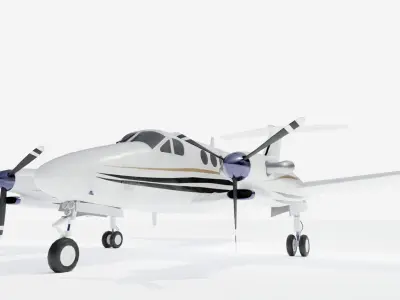 Beechcraft Super King Air 200 3D model