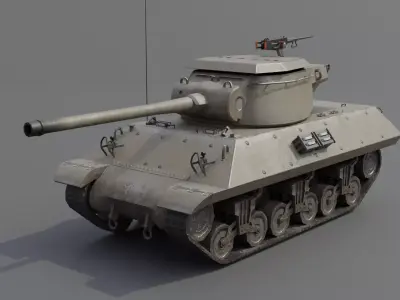 M36 Jackson Tank Destroyer Low-poly 3D model