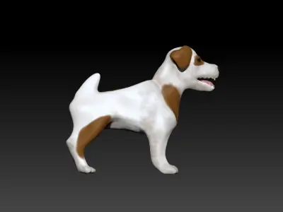 Jack Russell dog  Low-poly 3D model