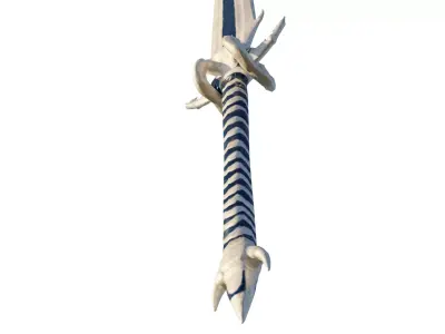 Sword Low-poly 3D model 9