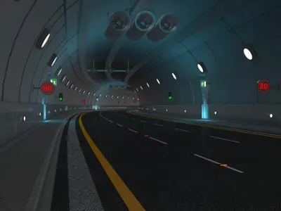  Highway Tunnel Adjustable and Rigged 