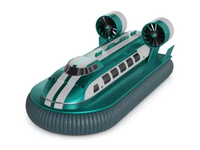 Hovercraft 3D model - PBR and Textured