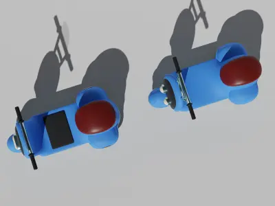 Two difference Scooters for games Low-poly 3D model