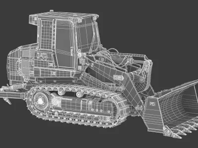 CAT 963 Track Loader Dirty 3D model