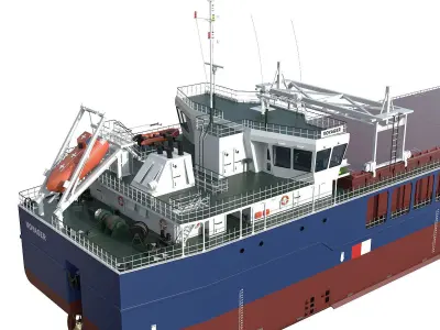 General Cargo Ship hquality 3D model