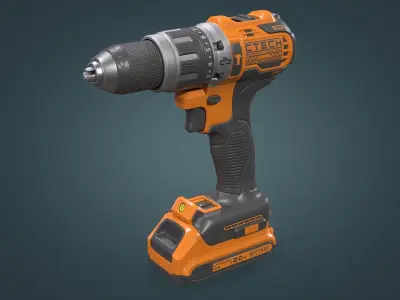 Power Drill Low-poly 3D model purchase