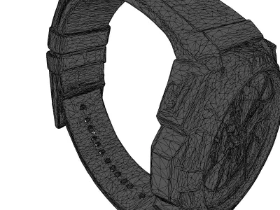 Futuristic Holographic Neon Watch 3D model