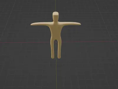 Naked human with a leaf Free 3D model