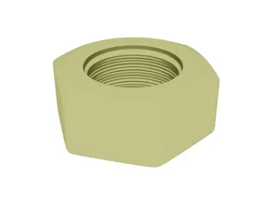 Hex Nut 3D model from CGTrader