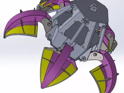 garra eletro hidraulica Low-poly 3D model