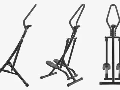 Step machine for fitness exercise 3D model