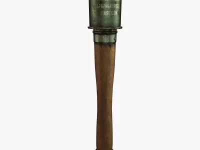 M24 Stielhandgranate Stick Grenade - RC low-poly  Low-poly 3D model