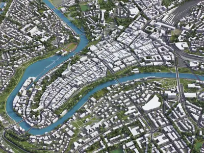 Bern - center Low-poly 3D model