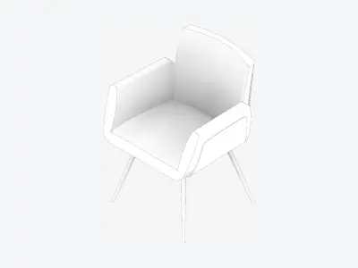 Furniture - Chair - Contemporary - Metal Tube Frame Low-poly 3D model