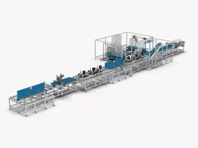Automatic Hall Door Panel Assembly Line 3D model