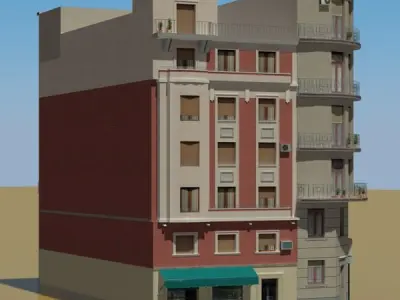 Building apartment - apartment 3D model buy